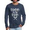 Daddio of the Patio BBQ Dad Long Sleeve T-Shirt - navy