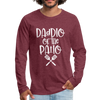 Daddio of the Patio BBQ Dad Long Sleeve T-Shirt - heather burgundy