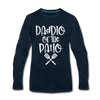 Daddio of the Patio BBQ Dad Long Sleeve T-Shirt - deep navy