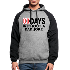 00 Days Without a Dad Joke Colorblock Hoodie