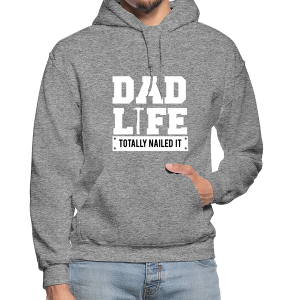 Dad Life Totally Nailed It Gildan Heavy Blend Adult Hoodie - graphite heather