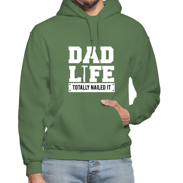 Dad Life Totally Nailed It Gildan Heavy Blend Adult Hoodie - military green