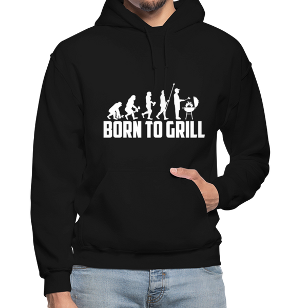 Born To Grill Evolution BBQ Heavy Blend Adult Hoodie - black