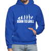 Born To Grill Evolution BBQ Heavy Blend Adult Hoodie - royal blue