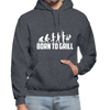 Born To Grill Evolution BBQ Heavy Blend Adult Hoodie - charcoal gray