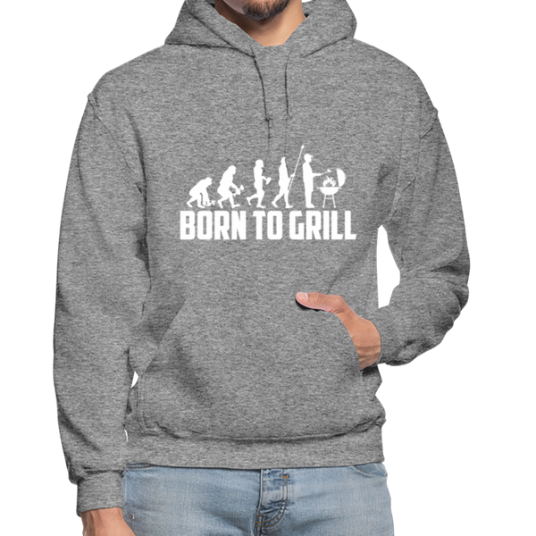Born To Grill Evolution BBQ Heavy Blend Adult Hoodie - graphite heather