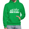 Born To Grill Evolution BBQ Heavy Blend Adult Hoodie - kelly green