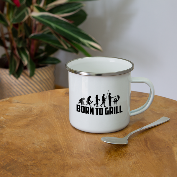 Born To Grill Evolution BBQ Camper Mug - white