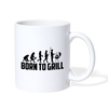 Born To Grill Evolution BBQ Coffee/Tea Mug - white