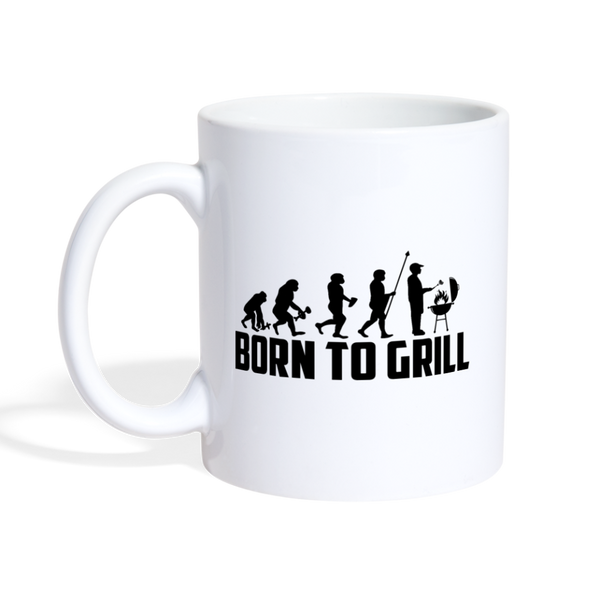 Born To Grill Evolution BBQ Coffee/Tea Mug - white