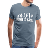 Born To Grill Evolution BBQ Men's Premium T-Shirt - steel blue