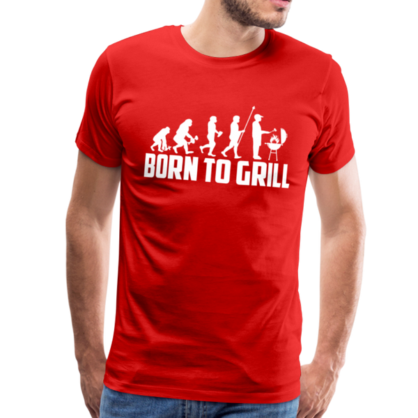 Born To Grill Evolution BBQ Men's Premium T-Shirt - red