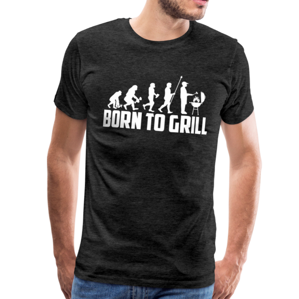 Born To Grill Evolution BBQ Men's Premium T-Shirt - charcoal gray