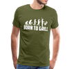 Born To Grill Evolution BBQ Men's Premium T-Shirt - olive green