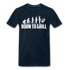 Born To Grill Evolution BBQ Men's Premium T-Shirt - deep navy