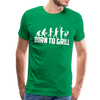 Born To Grill Evolution BBQ Men's Premium T-Shirt - kelly green