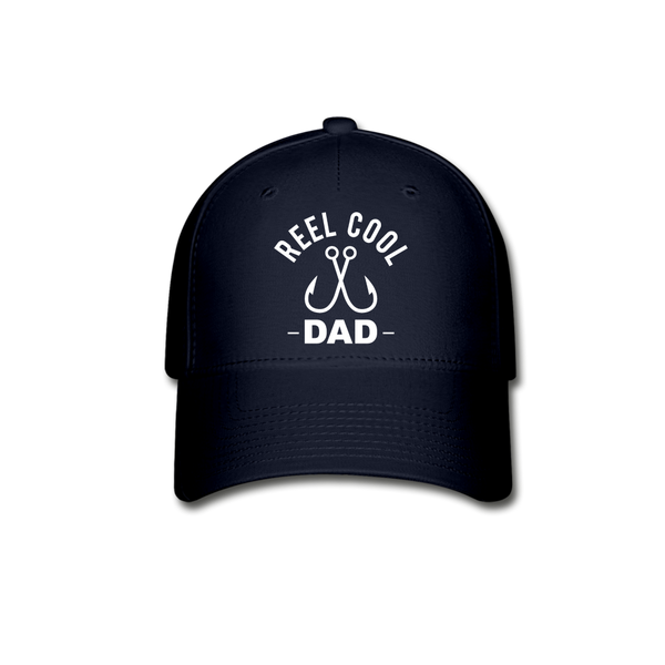Reel Cool Dad Fishing Baseball Cap - navy