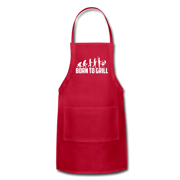 Born To Grill Evolution BBQ Adjustable Apron - red