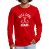 Reel Cool Dad Fishing Men's Premium Long Sleeve T-Shirt - red