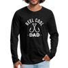Reel Cool Dad Fishing Men's Premium Long Sleeve T-Shirt - charcoal gray