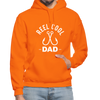 Reel Cool Dad Fishing Heavy Blend Adult Hoodie - orange