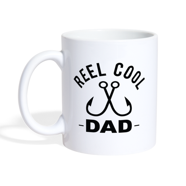 Reel Cool Dad Fishing Coffee/Tea Mug - white