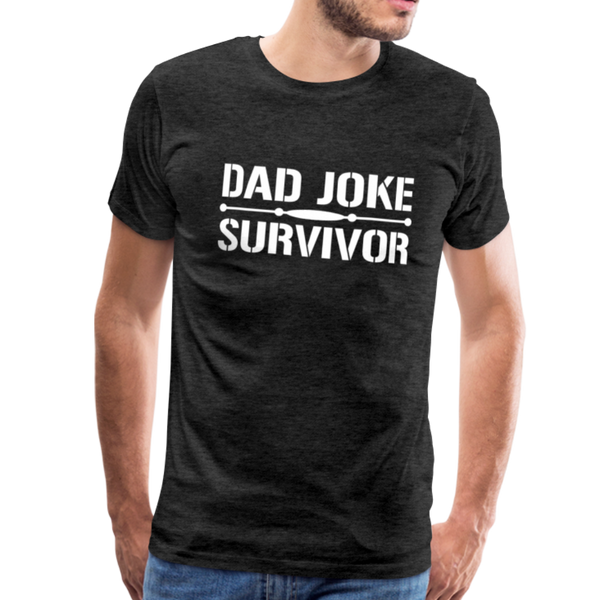 Dad Joke Survivor Men's Premium T-Shirt - charcoal gray