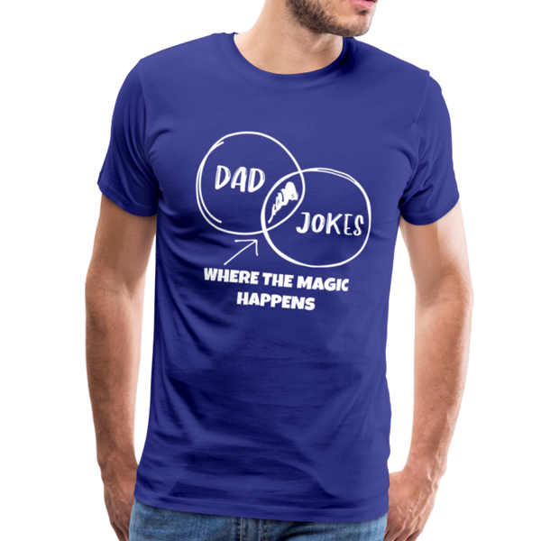 Funny Dad Jokes Venn Diagram Short-Sleeve T-Shirt - royal blue
