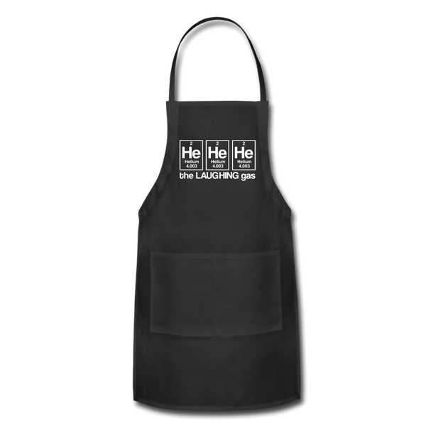 He He He The Laughing Gas Adjustable Apron - black