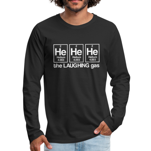 He He He The Laughing Gas Men's Premium Long Sleeve T-Shirt - black