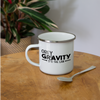 Obey Gravity It's the Law Camper Mug - white