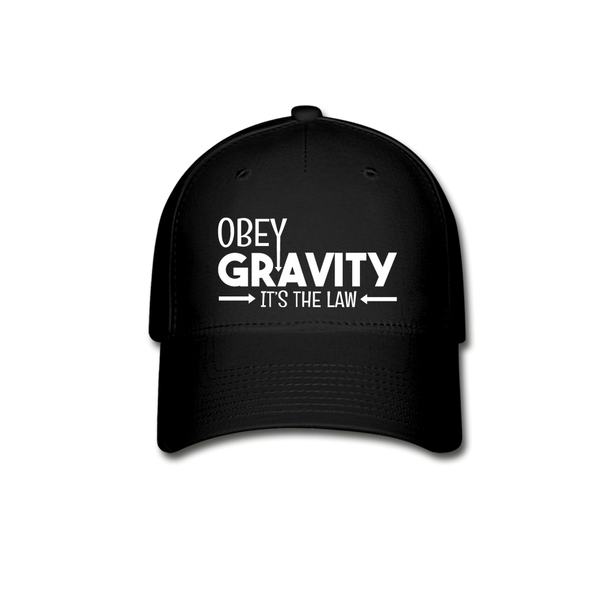 Obey Gravity It's the Law Baseball Cap - black