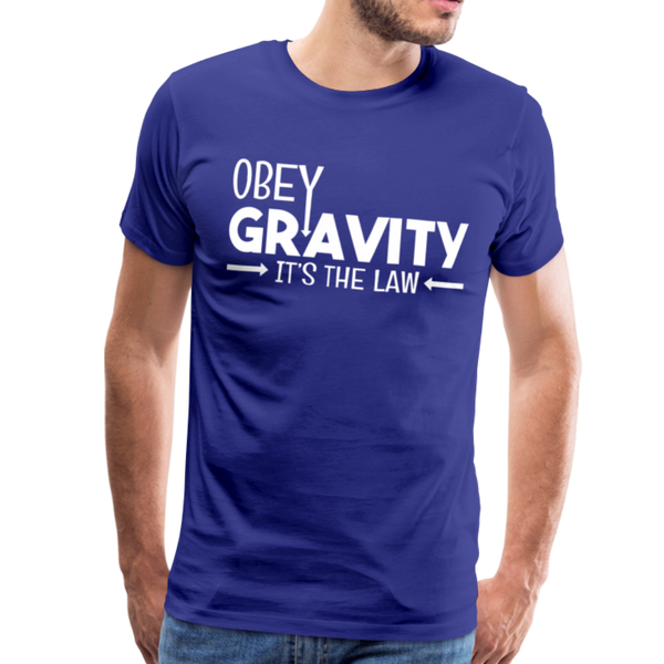Obey Gravity It's the Law Men's Premium T-Shirt - royal blue