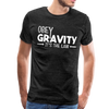 Obey Gravity It's the Law Men's Premium T-Shirt - charcoal gray