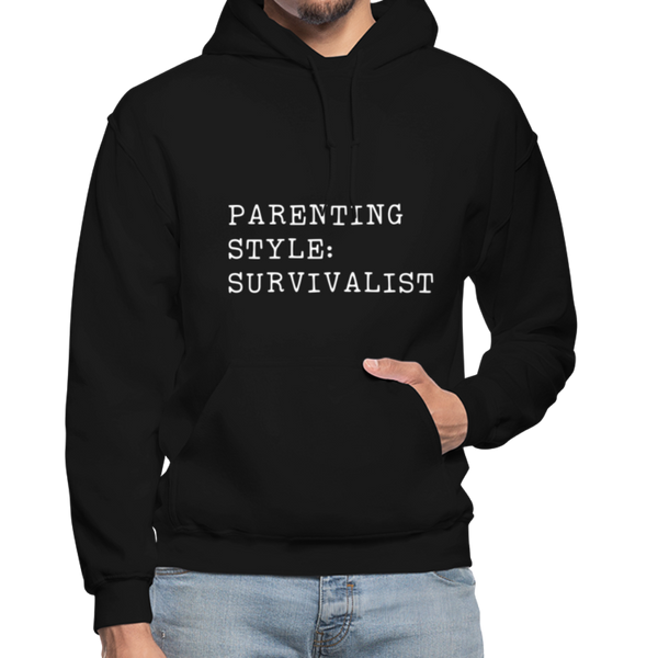 Parenting Style: Survivalist Gildan Heavy Blend Adult Hoodie - black