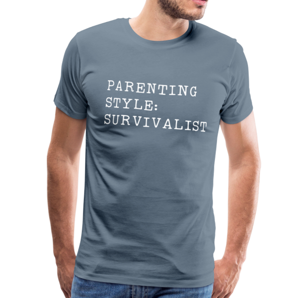 Parenting Style: Survivalist Men's Premium T-Shirt - steel blue