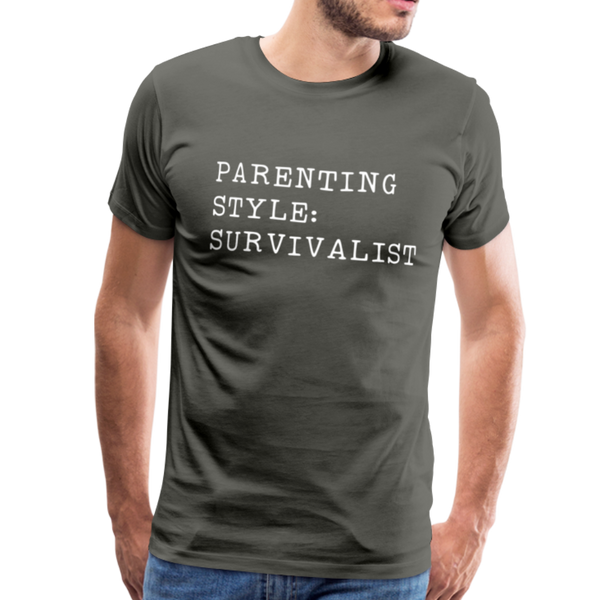Parenting Style: Survivalist Men's Premium T-Shirt - asphalt gray