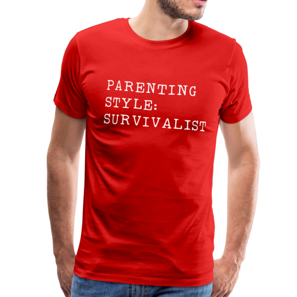 Parenting Style: Survivalist Men's Premium T-Shirt - red