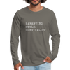 Parenting Style: Survivalist Men's Premium Long Sleeve T-Shirt - asphalt gray