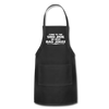Come to the Dad Side, We Have Bad Jokes Adjustable Apron - black
