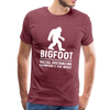 Bigfoot Social Distancing Champion of the World Men's Premium T-Shirt - heather burgundy