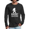 Bigfoot Social Distancing Champion of the World Men's Premium Long Sleeve T-Shirt - black