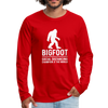 Bigfoot Social Distancing Champion of the World Men's Premium Long Sleeve T-Shirt - red