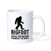 Bigfoot Social Distancing Champion of the World Coffee/Tea Mug - white