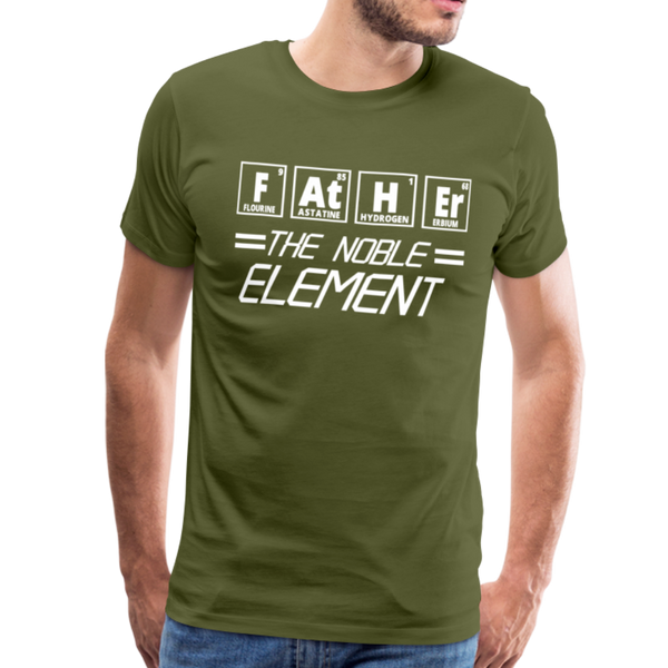FATHER The Noble Element Periodic Elements Men's Premium T-Shirt - olive green