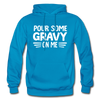 Thanksgiving Pour Some Gravy on Me Gildan Heavy Blend Adult Hoodie - turquoise