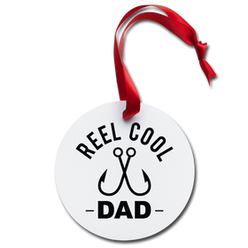 Reel Cool Dad Fishing Pun Holiday Ornament