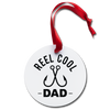 Reel Cool Dad Fishing Pun Holiday Ornament