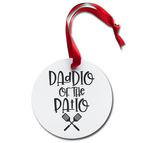 Daddio of the Patio BBQ Holiday Ornament - white