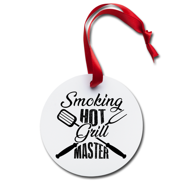 Smoking Hot Grill Master Holiday Ornament - white